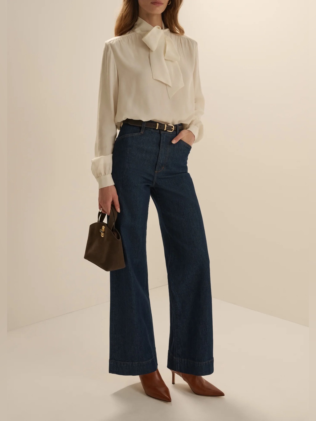 Favorite Daughter Mischa Super High Rise Wide Leg In Pepper (Us 12/31)